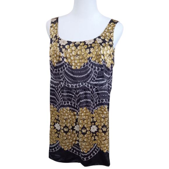 CABI 100% Silk Top Blouse Cami Tank L Dressy Office Career Event Flowy Classic - Picture 4 of 11